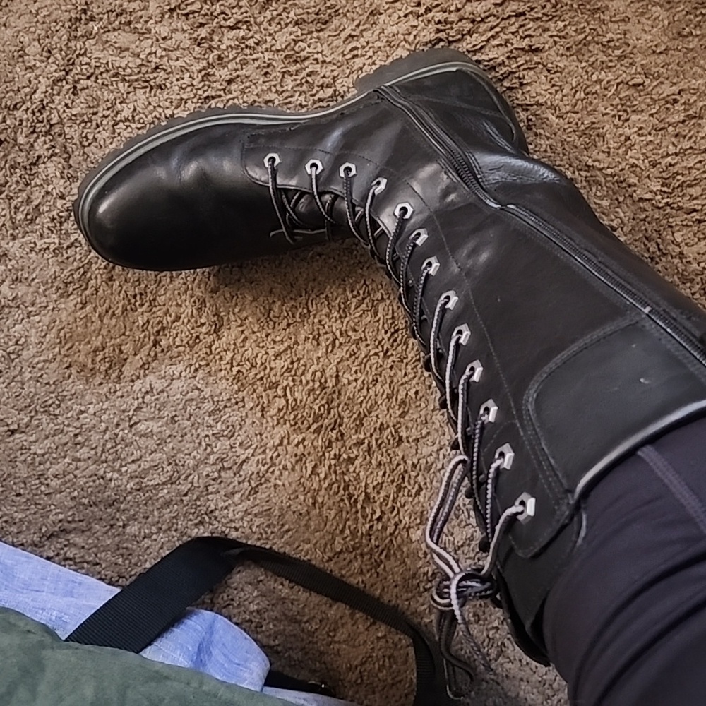 Knee high timberland boots